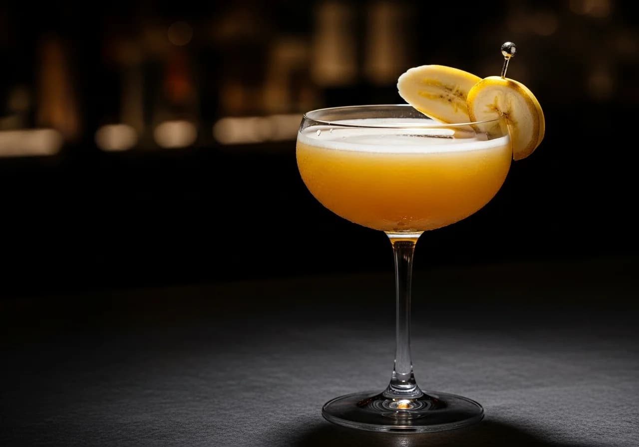 Banana Sour - Likör cocktail recept