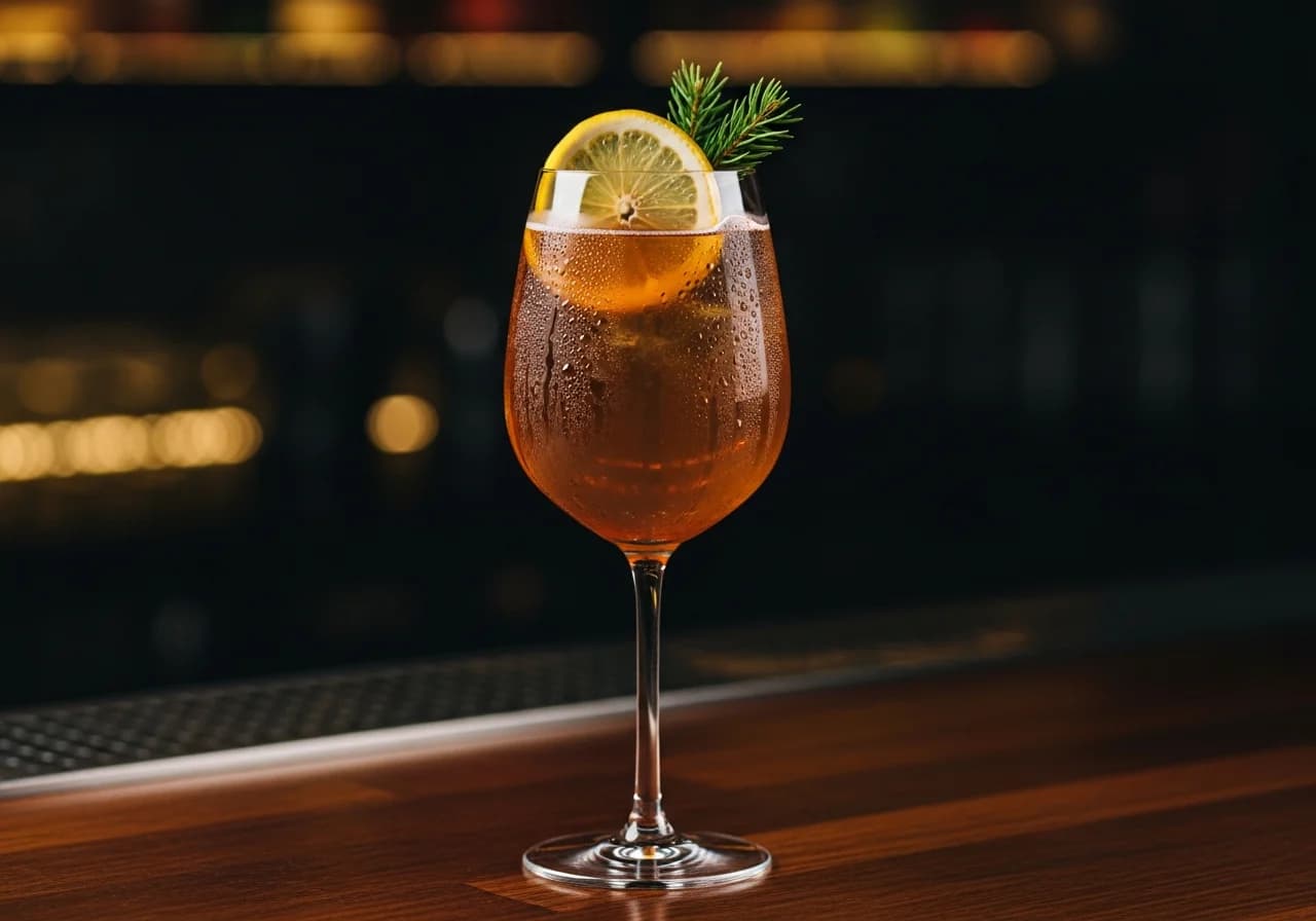 Blossa Glögg Spritz - Vin & Bubbel cocktail recept