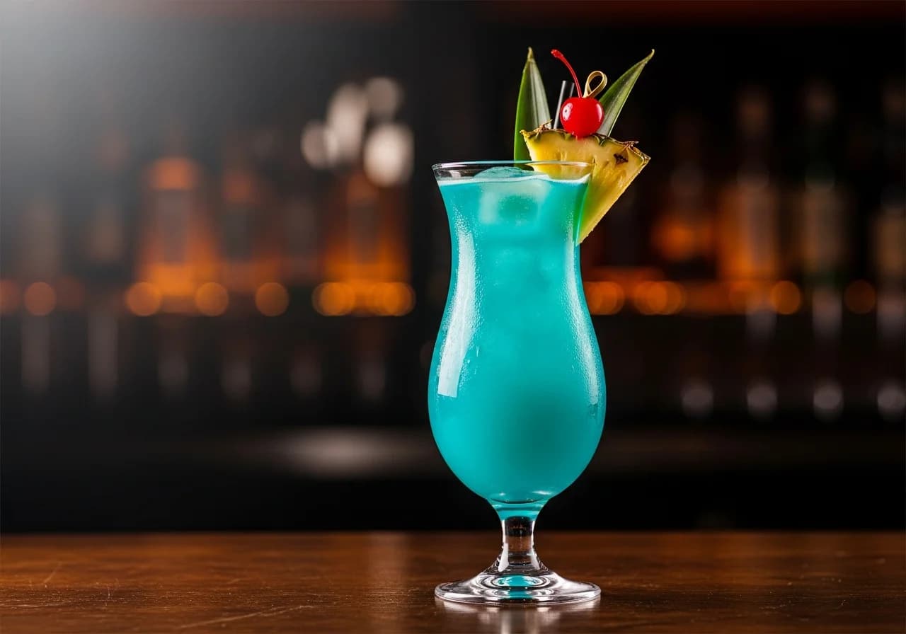 Blue Hawaii - Rom cocktail recept