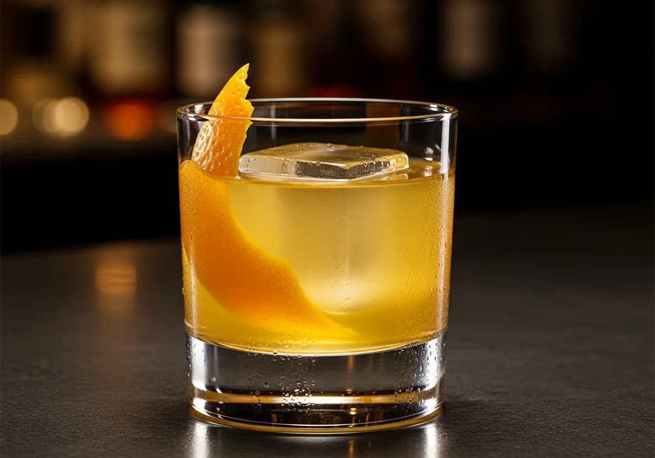 Calvados Old Fashioned - Likör cocktail recept