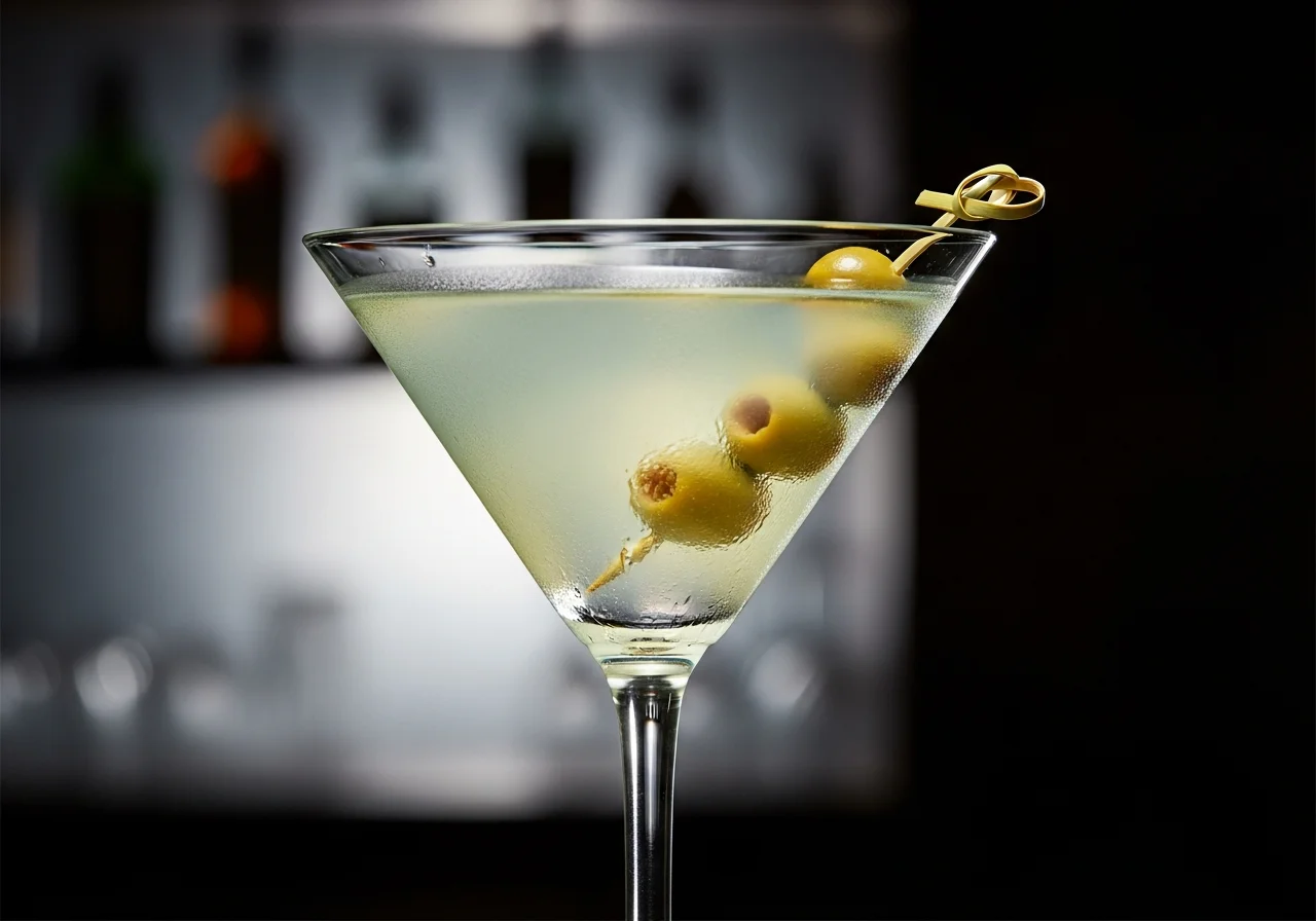Dirty Martini - Gin cocktail recept