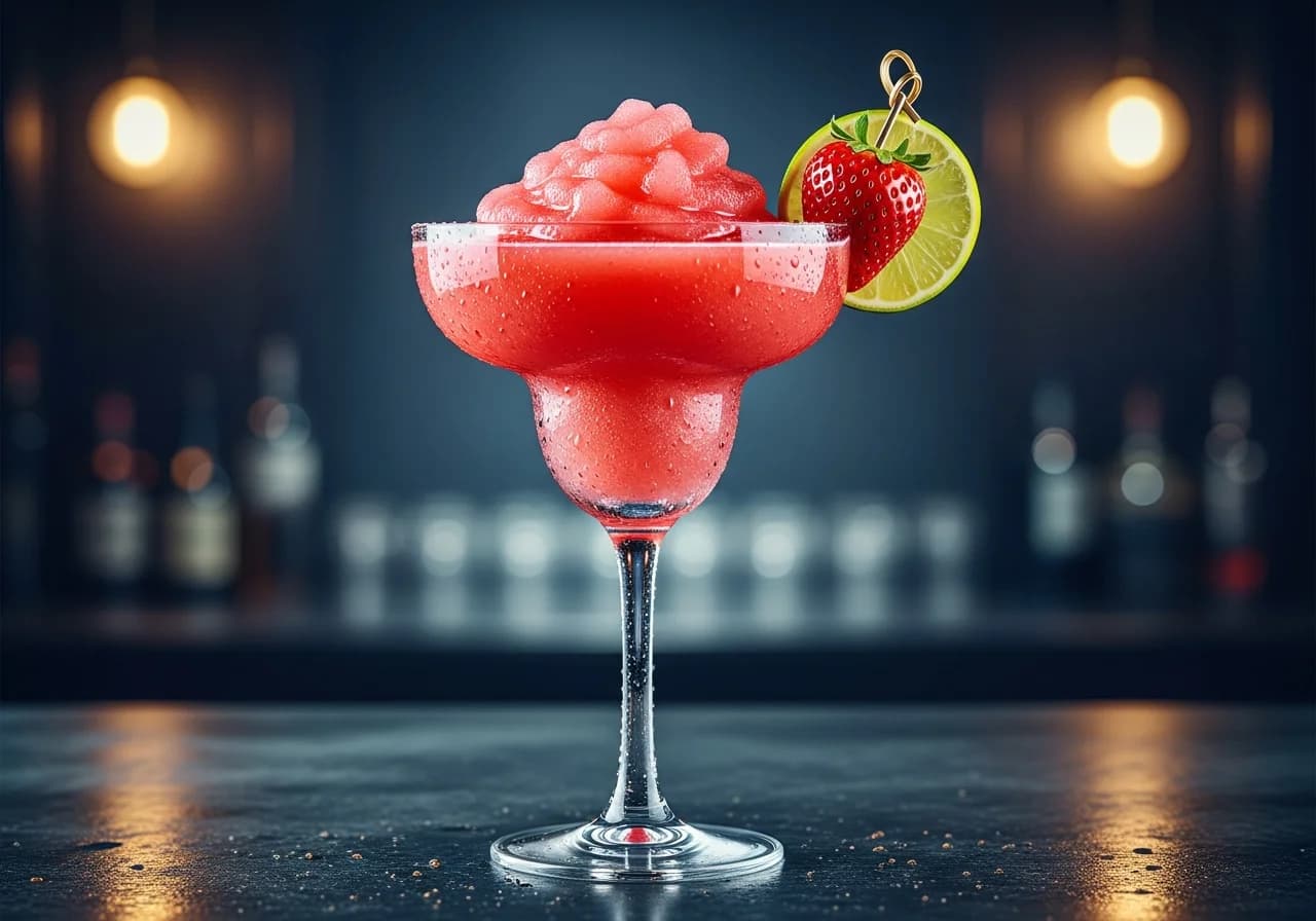 Frozen Strawberry Margarita - Tequila/Mezcal cocktail recept