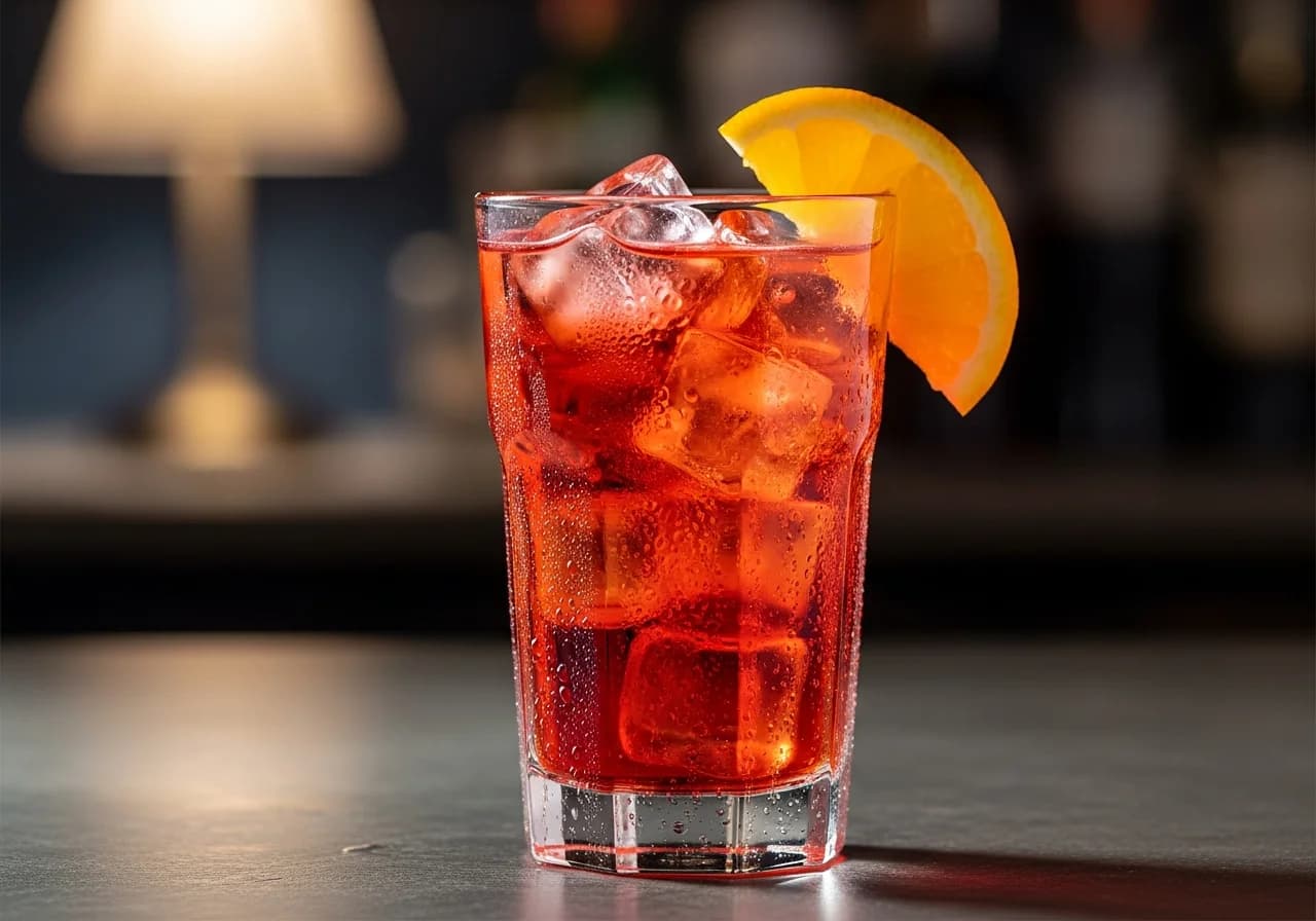 Garibaldi - Likör cocktail recept