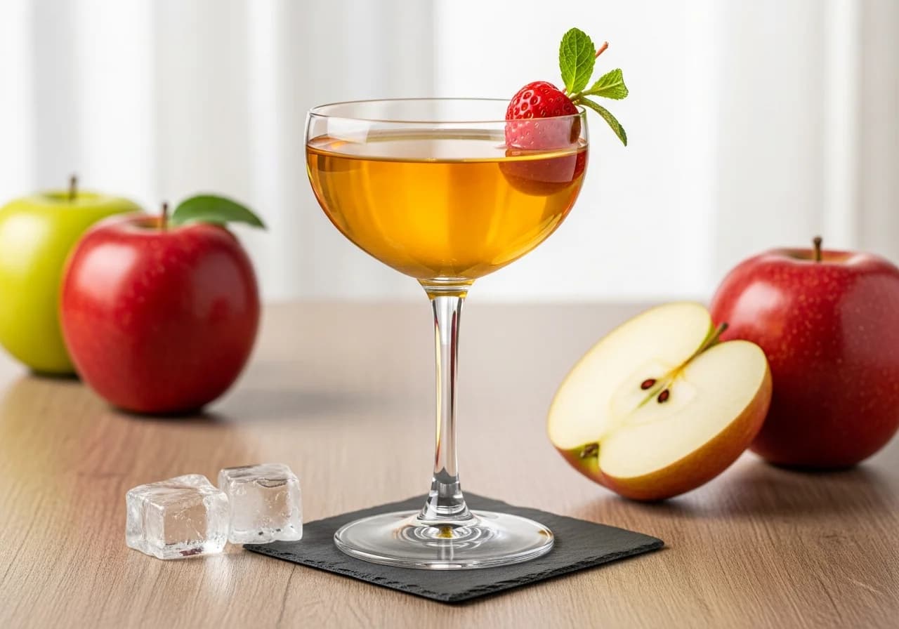 Karamell Apple Martini - Vodka cocktail recept