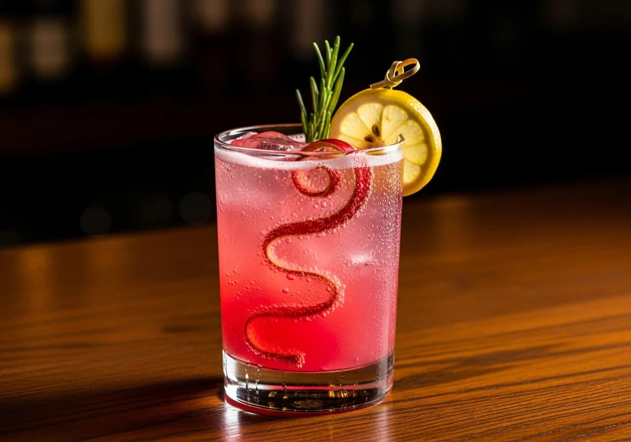 Rabarber Collins - Gin cocktail recept