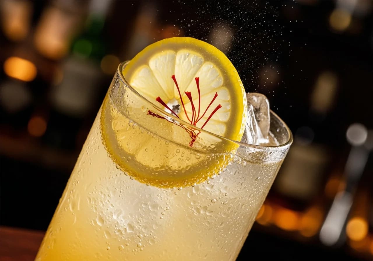 Saffron Collins - Gin cocktail recept