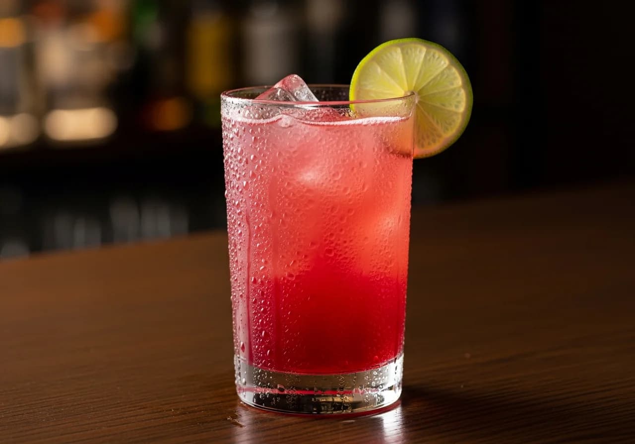 Amaretto & Cranberry - Likör cocktail recept