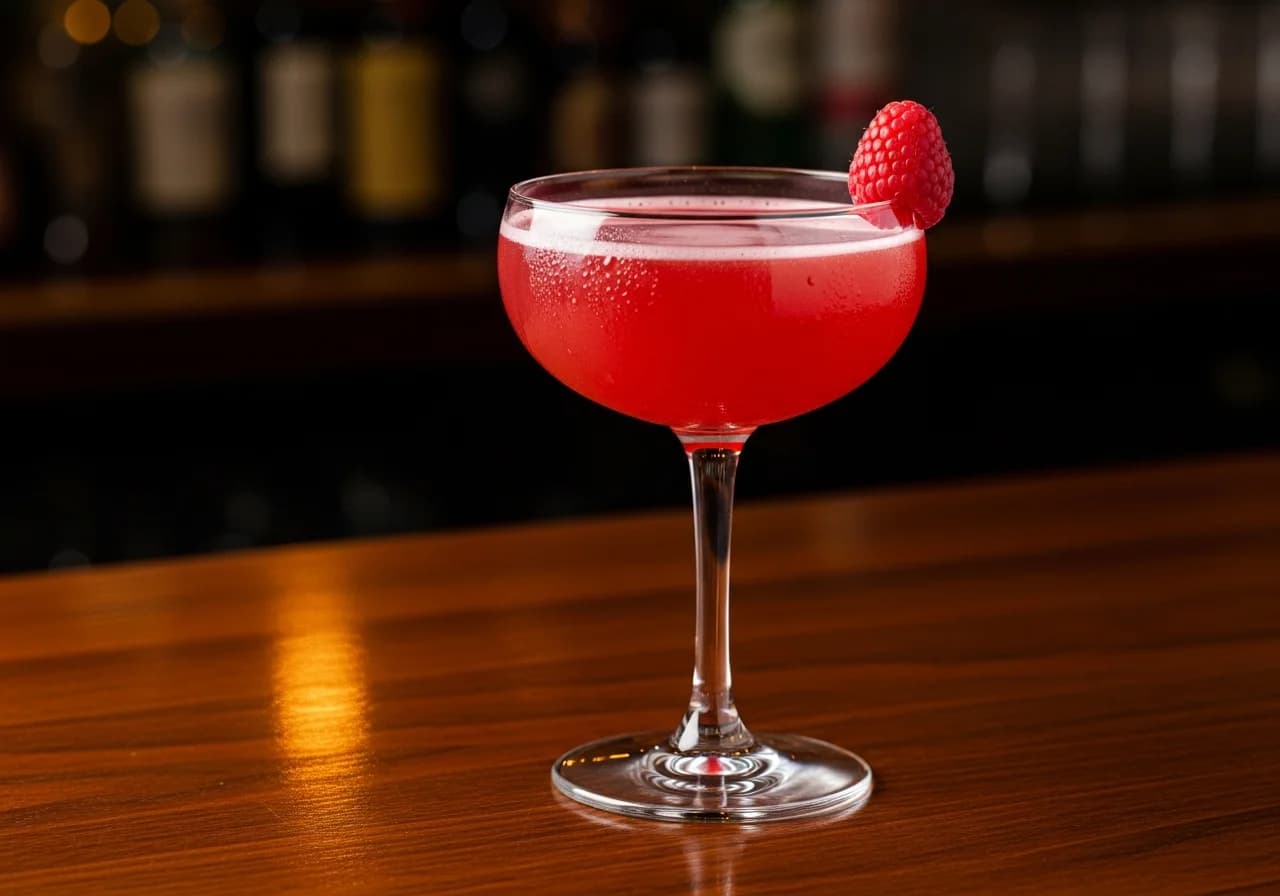 Kir Impérial - Likör cocktail recept