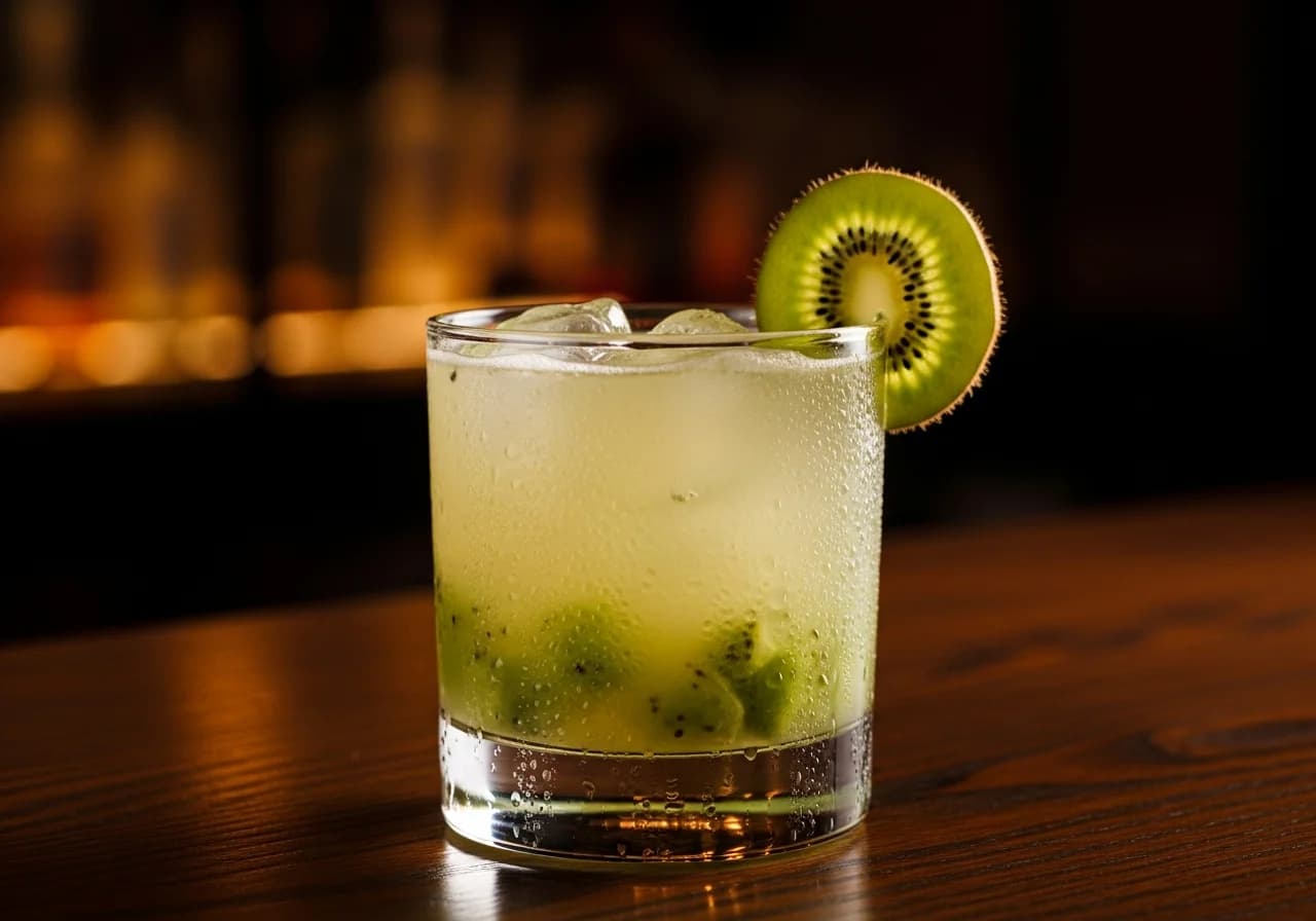 Kiwi Caipirinha - Likör cocktail recept