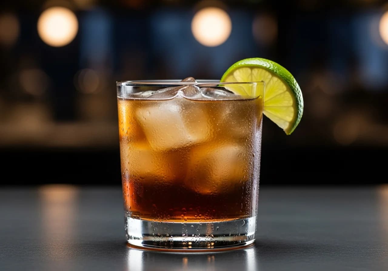 Malibu Coke - Likör cocktail recept