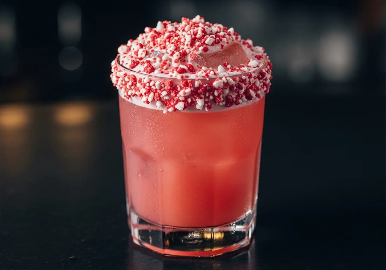 Polkagris - Likör cocktail recept