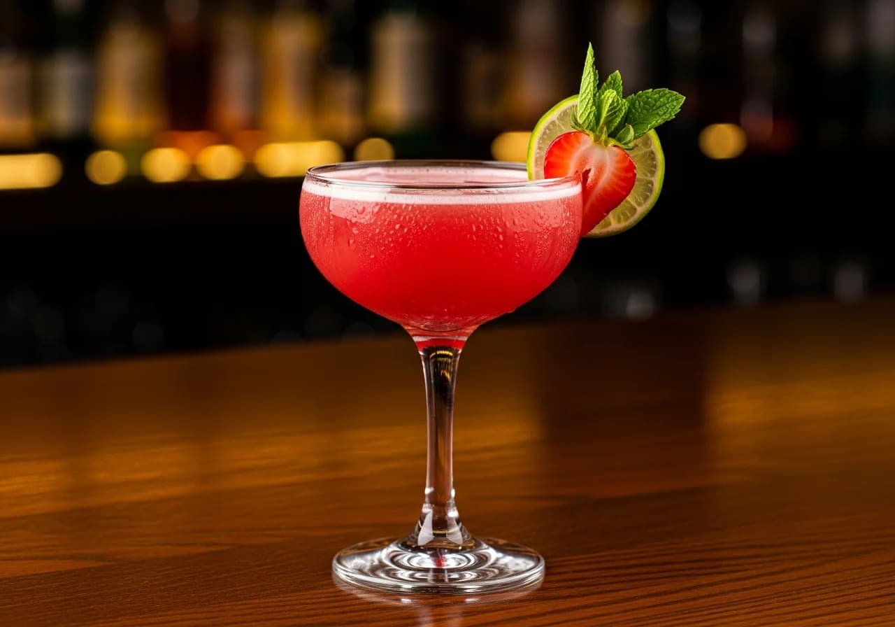 Strawberry Caipirinha - Likör cocktail recept